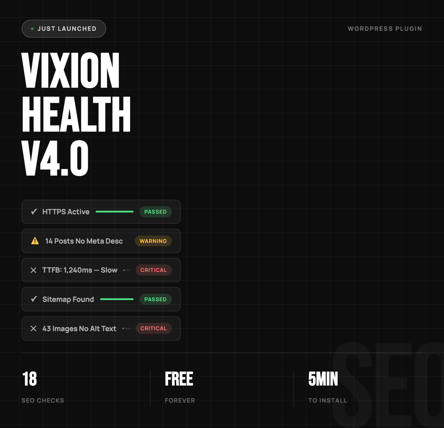 Vixion Health SEO Plugin
